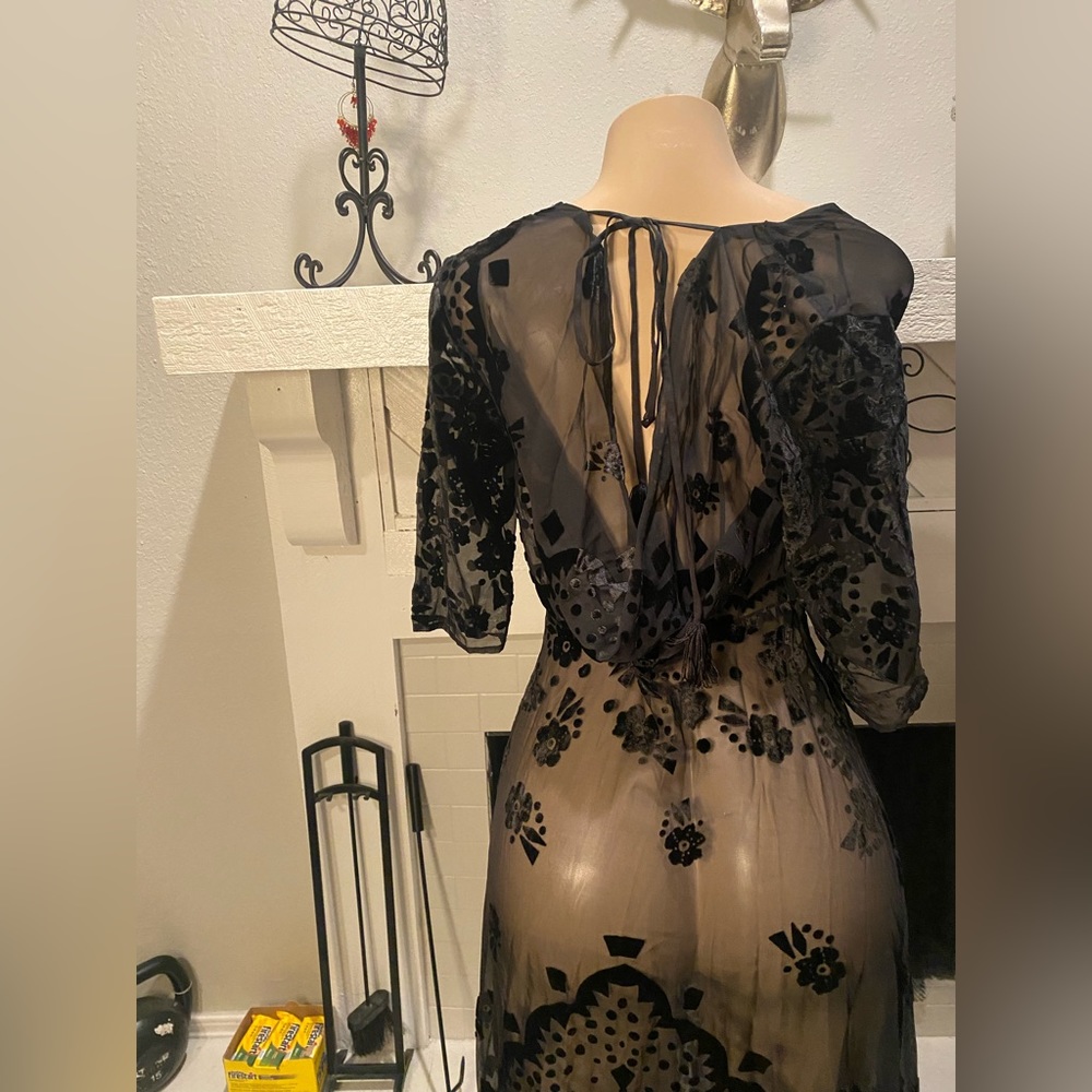 Free People sheer black long dress for women’s size:4